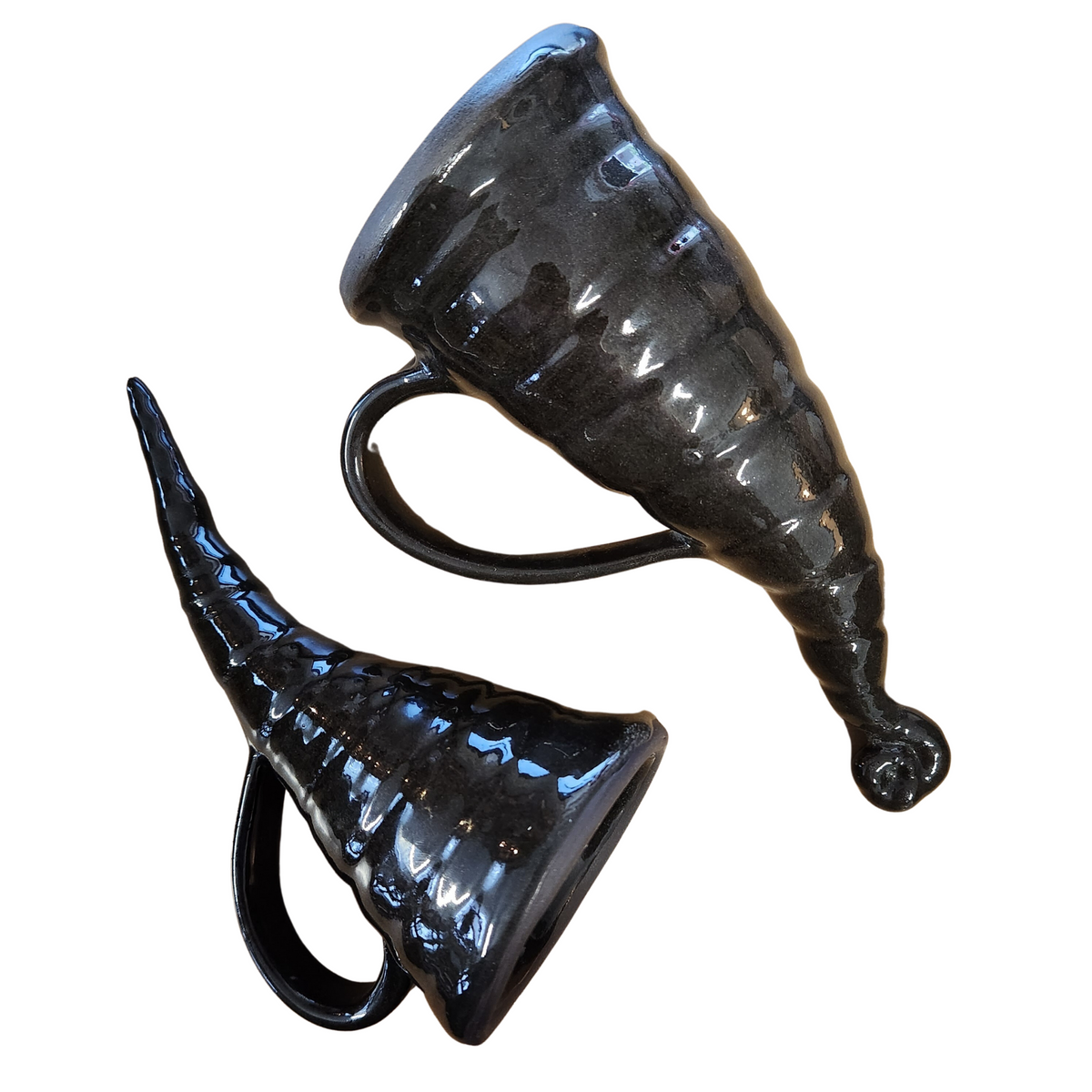 Clay Drinking Horn