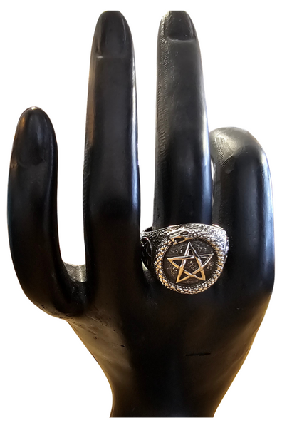 Pentacle & Snake Ring