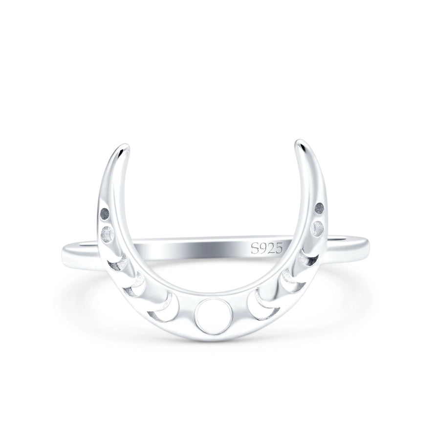 Crescent Moon Phase Ring