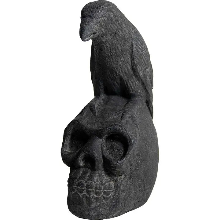 Skull & Raven Statue