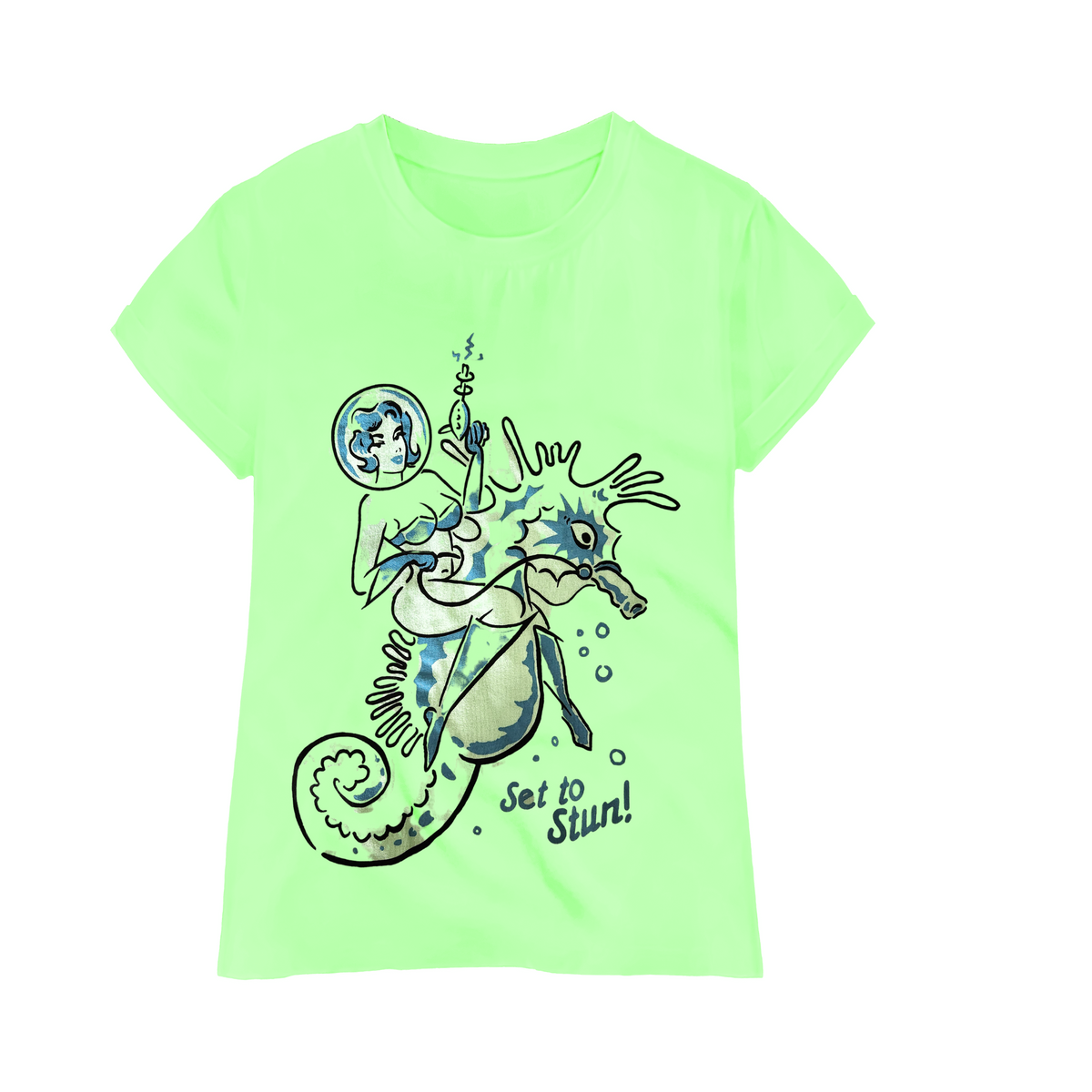 Sea Horse Pin Up Tshirt