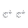 Crescent Moon & Stars Stud Earring