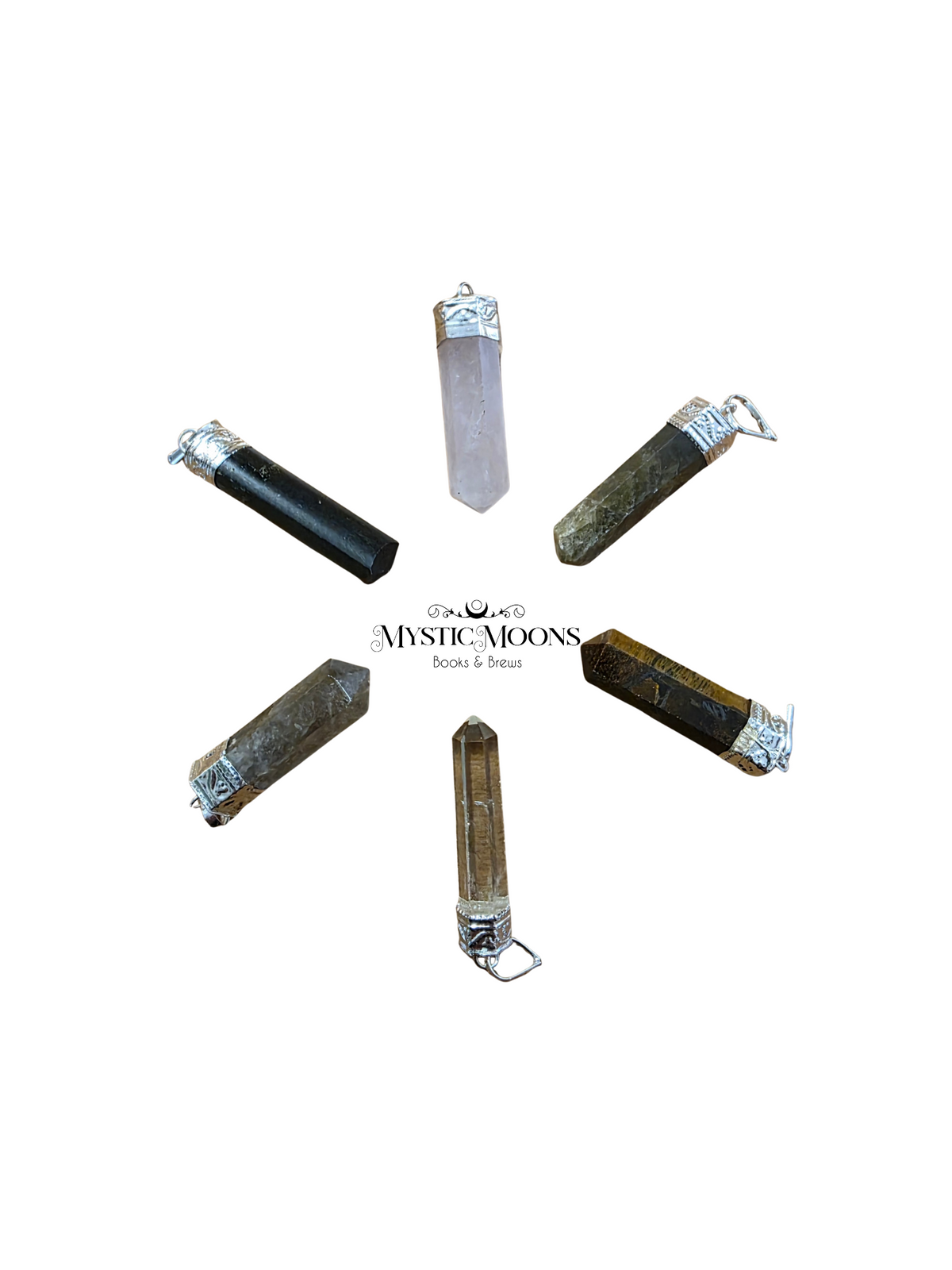 Capped Gemstone Pendants