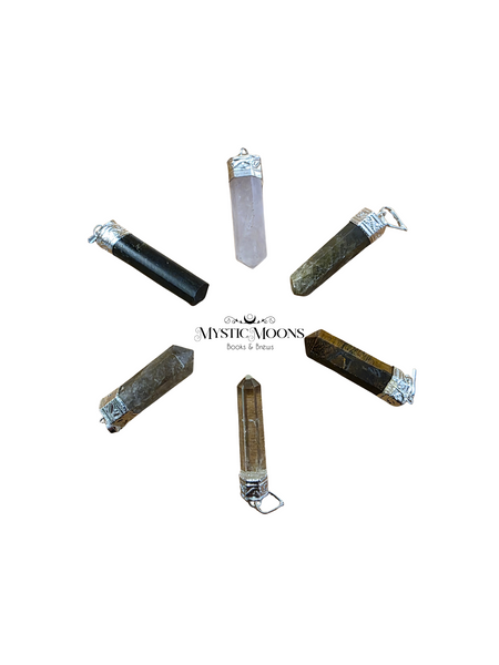 Capped Gemstone Pendants