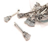 Besom Antique Silver Tone Charm