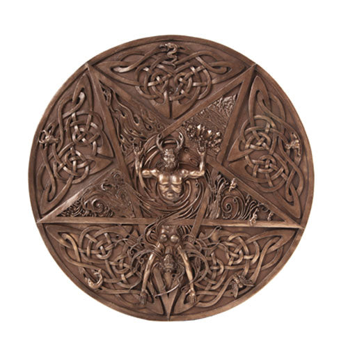 Horned God and Goddess Wall Plaque