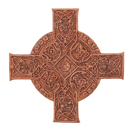Elemental Celtic Cross Wood Finish