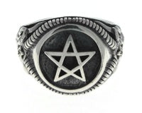 Pentagram Goat Men's Ring