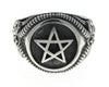 Pentagram Goat Men's Ring