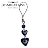 Evil Eye Triple Heart Charm
