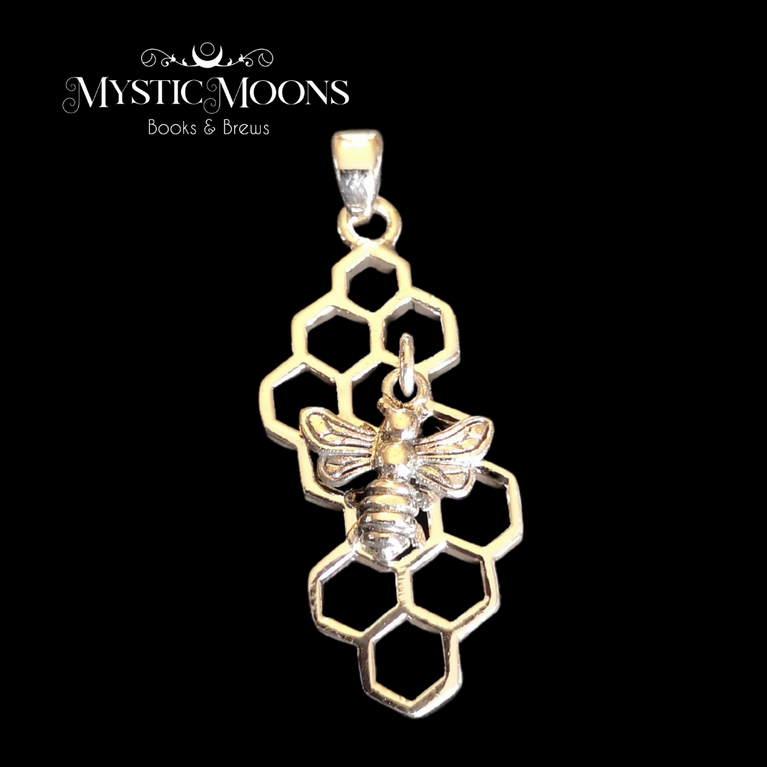 Bee on Honeycomb Pendant