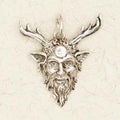 Cernunnos Head Silver Pendant