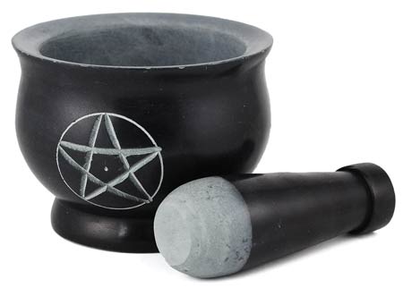 Pentacle Mortar & Pestle 4"