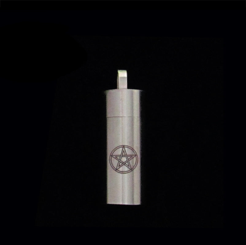 Stainless Steel Chamber Pendant with Pentacle