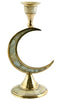Moon Brass Candle Holder