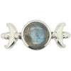 Triple Moon Rainbow Moonstone Ring