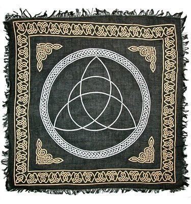 Triquetra Altar Cloth in Gold and Silver