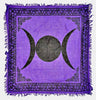 Purple Triple Moon Altar Cloth