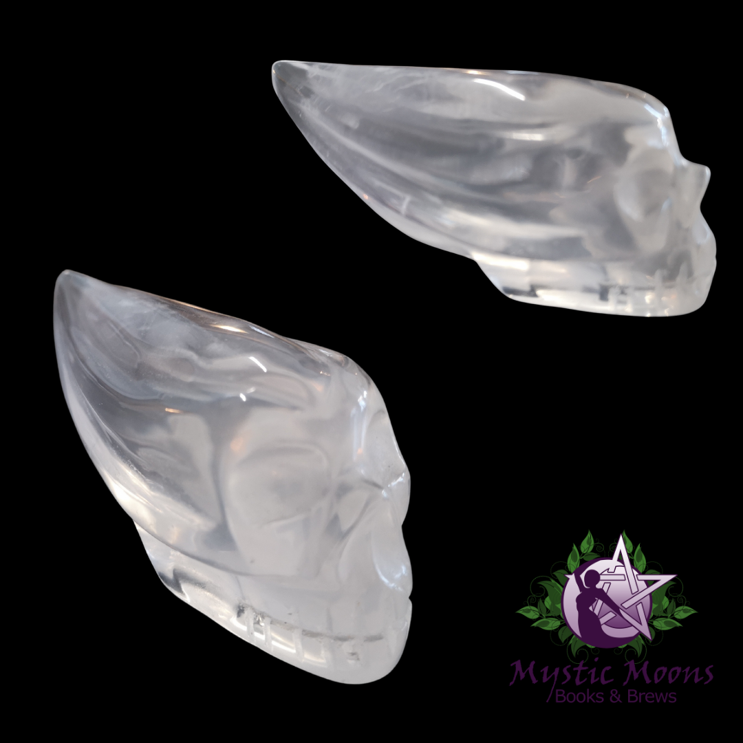 Clear Quartz Alien Skull