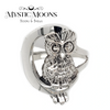 Owl on Crescent Moon Ring