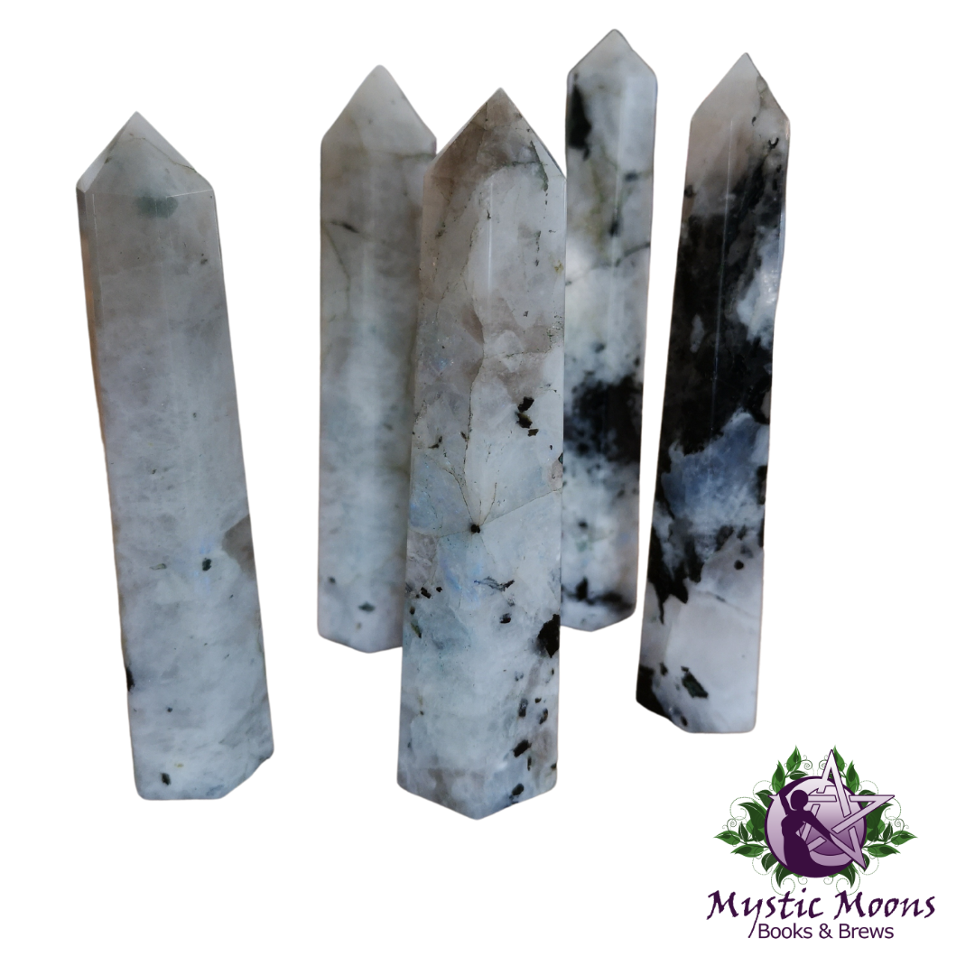 Rainbow Moonstone Point