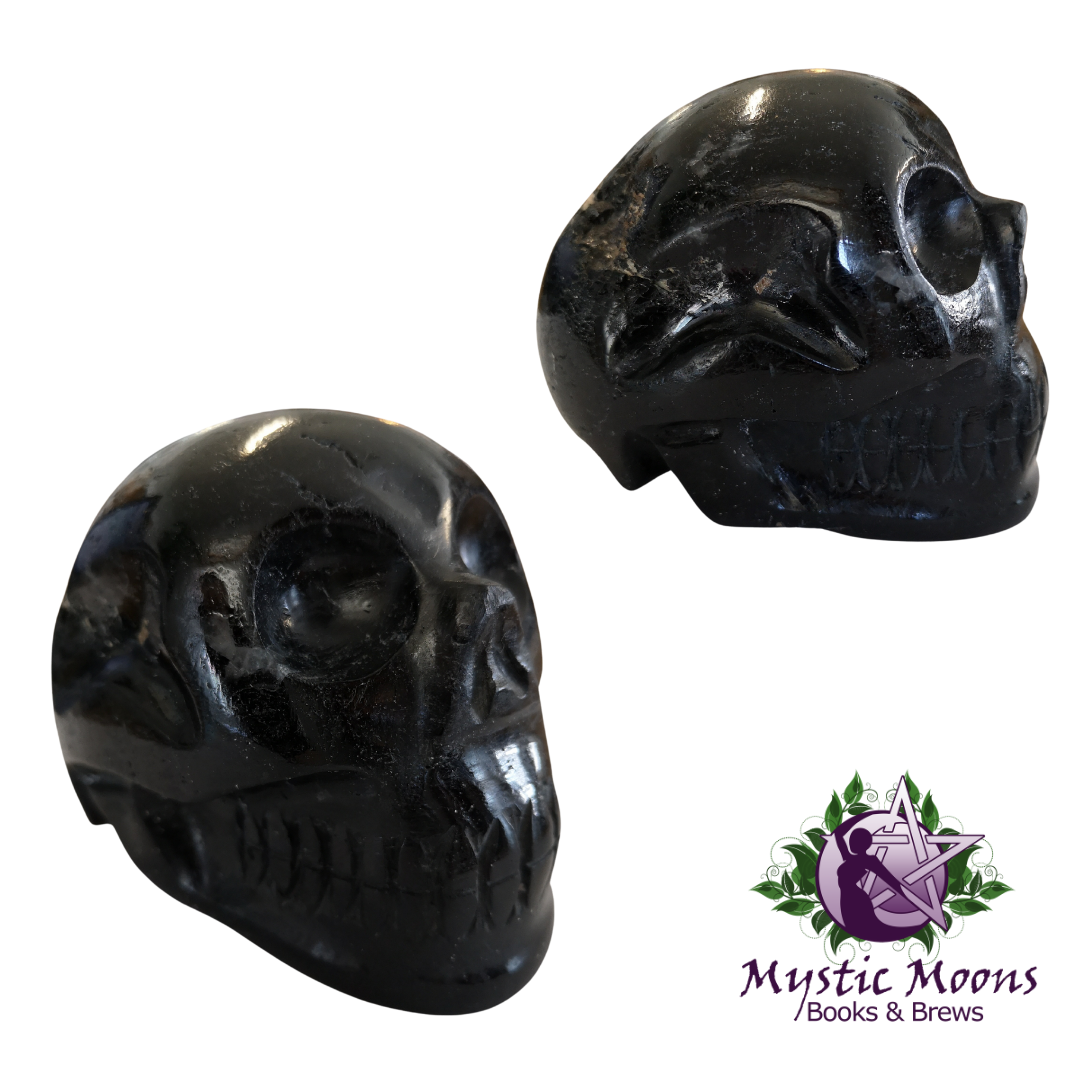 Black Tourmaline Skull