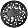 Trunk Up Elephant Wall Plaque