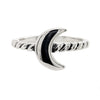 Crescent Moon Spiral Ring