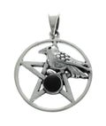 Raven on Pentacle w/Onyx Pendant