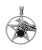 Raven on Pentacle w/Onyx Pendant