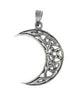 Celtic Crescent Moon Sterling Silver