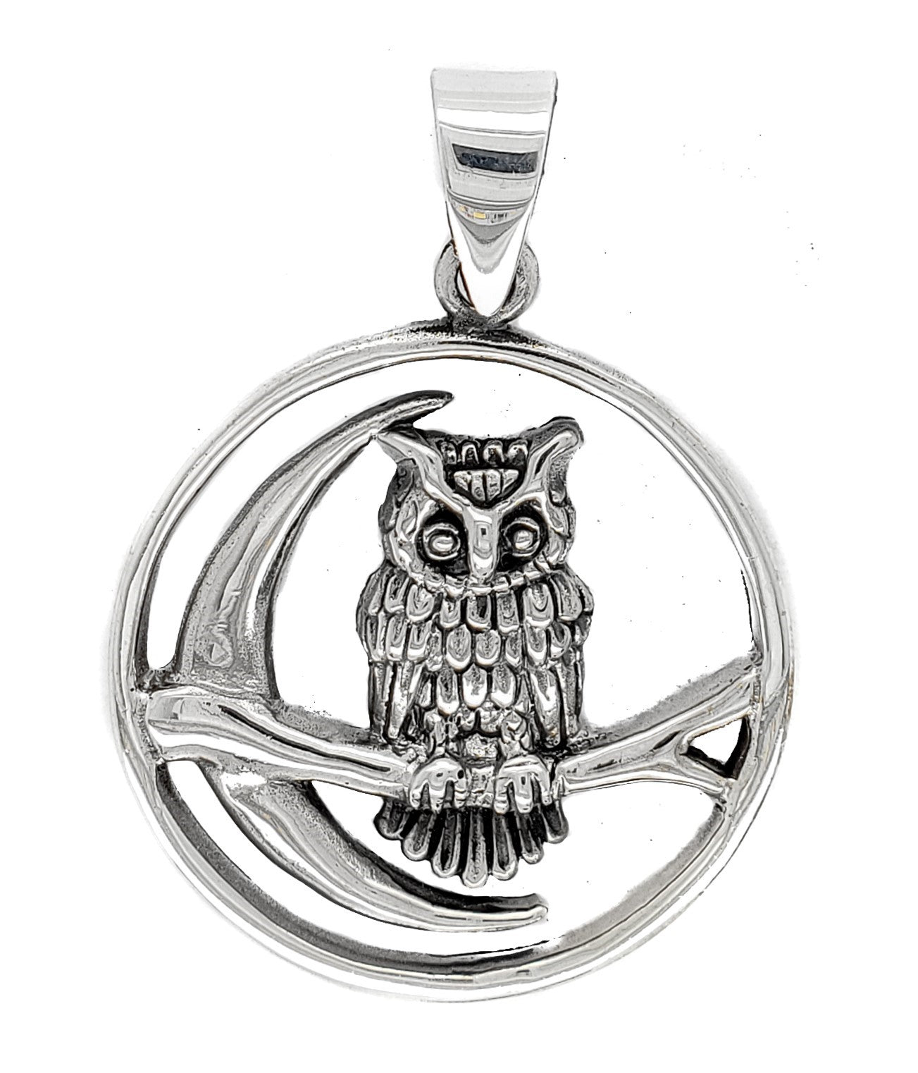 Owl with Crescent Moon