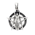 Spiral Goddess in Pentacle Pendant